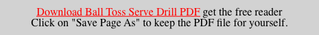 Download Ball Toss Serve Drill